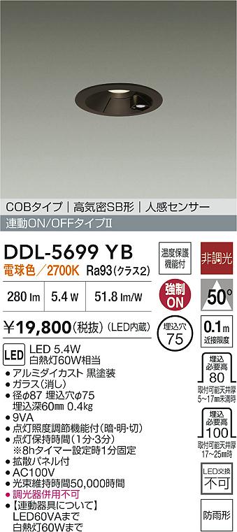 大光電機（DAIKO）屋外灯 DDL-5699YB