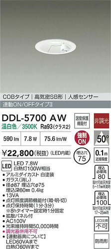 大光電機（DAIKO）屋外灯 DDL-5700AW