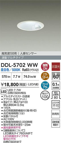 大光電機（DAIKO）屋外灯 DDL-5702WW