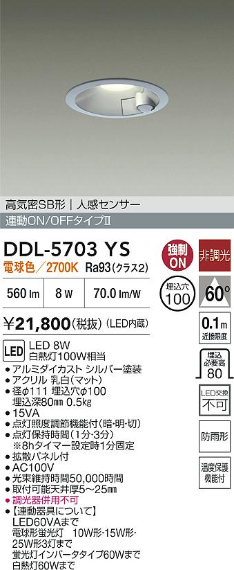 大光電機（DAIKO）屋外灯 DDL-5703YS