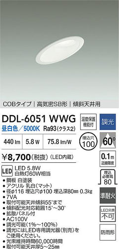 大光電機（DAIKO）屋外灯 DDL-6051WWG