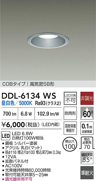 大光電機（DAIKO）屋外灯 DDL-6134WS