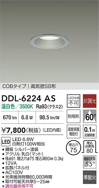 大光電機（DAIKO）屋外灯 DDL-6224AS