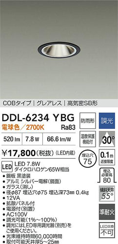 大光電機（DAIKO）屋外灯 DDL-6234YBG