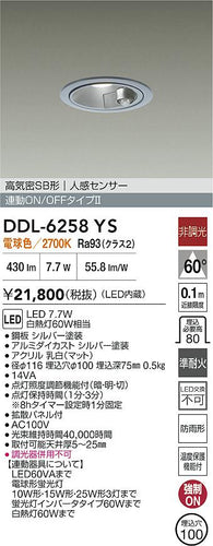 大光電機（DAIKO）屋外灯 DDL-6258YS