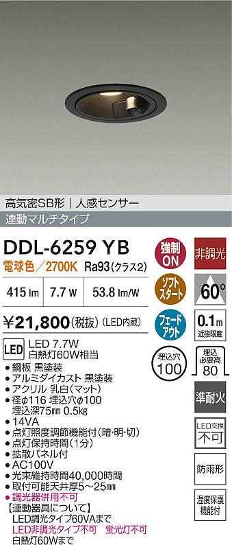 大光電機（DAIKO）屋外灯 DDL-6259YB