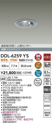 大光電機（DAIKO）屋外灯 DDL-6259YS