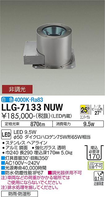 大光電機（DAIKO）屋外灯 LLG-7133NUW