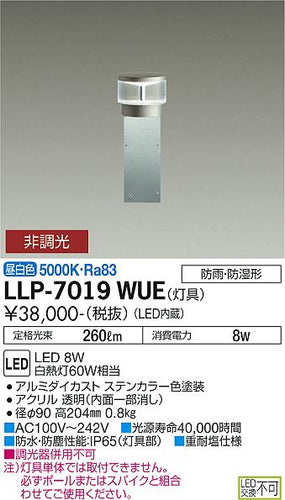 大光電機（DAIKO）屋外灯 LLP-7019WUE