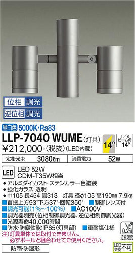 大光電機（DAIKO）屋外灯 LLP-7040WUME