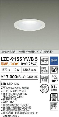 大光電機（DAIKO）屋外灯 LZD-9155YWB5