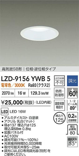 大光電機（DAIKO）屋外灯 LZD-9156YWB5