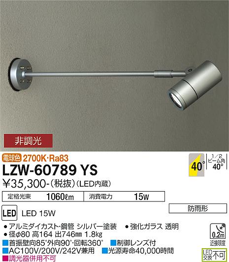 大光電機（DAIKO）屋外灯 LZW-60789YS