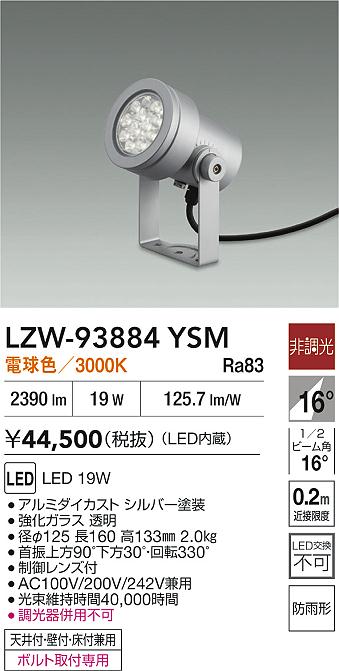 大光電機（DAIKO）屋外灯 LZW-93884YSM