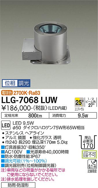 大光電機（DAIKO）屋外灯 LLG-7068LUW