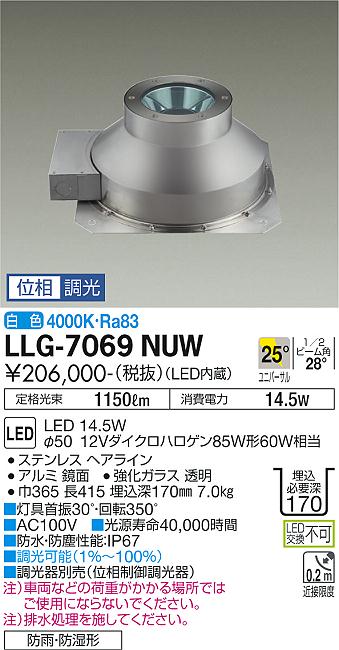 大光電機（DAIKO）屋外灯 LLG-7069NUW