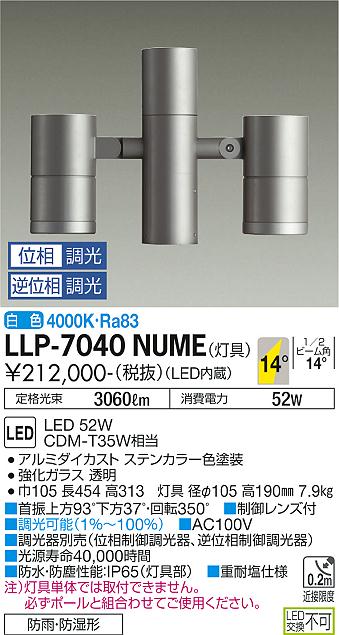 大光電機（DAIKO）屋外灯 LLP-7040NUME